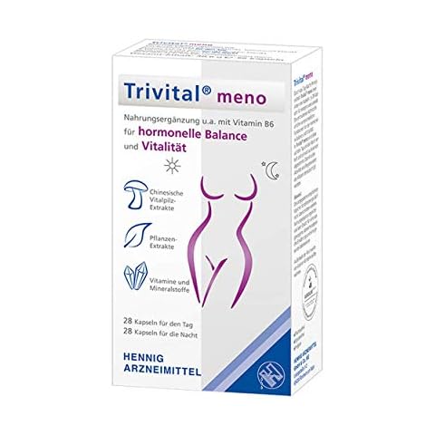 TRIVITAL meno: Für hormonelle Balance und Vitalität, vegan, lactosefrei, glutenfrei, 56 Kapseln Cover