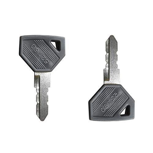 Notonparts 1A7880-52100 198360-52160 (2) Ignition Key 194155-52160 Fits For Yanmar SC2400 EX450 EX2900 SC2450 EX3200 Branson Tractor TTC5070000A9 Kukje Tractor Cub Cadet John Deere JD Tractor