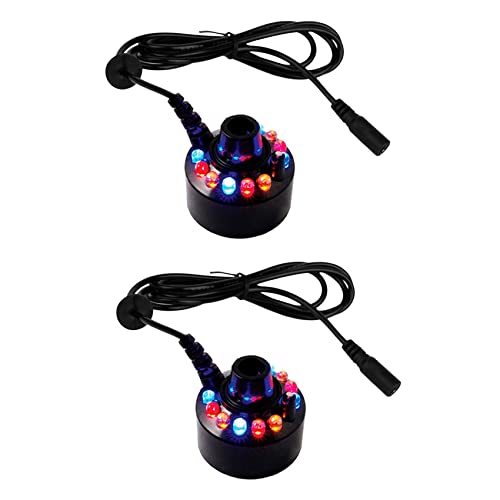 Boerunid 2X Mist Maker, Indoor Fountain Mister Foggers, Small Pond Fog Machine Atomizer Air Humidifier for Halloween, Christmas