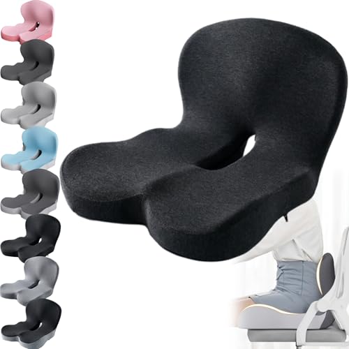 HASHLE Reenly Back and Seat Cushion, Reenly Soothe+ Seat Cushion, Welnax Lumbocare Pro, Trucker Seat Cushions for Long Sitting, Non Slip Memory Foam Seat Skin with Back Support (F)