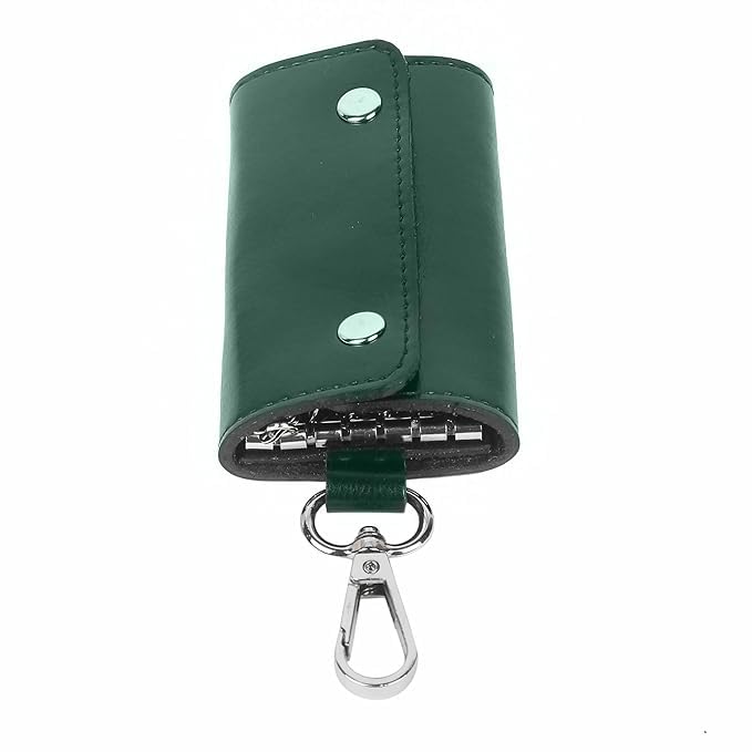 instabuyz Key Wallet with 6 Key Chain Hooks Car Key Holder Key Pouch Leather Wallet (brown)-picture-50