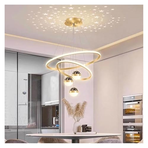 Suspension lumières éclairage intérieur plafond lustre lampes salon salle à manger or blanc chaud