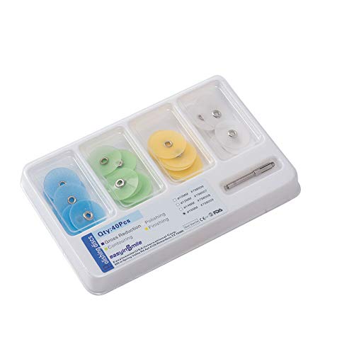 Image of 40Dental Composite Finishing Polishing Disc Universal Kit Metal Bush Easyinsmile (10MM)