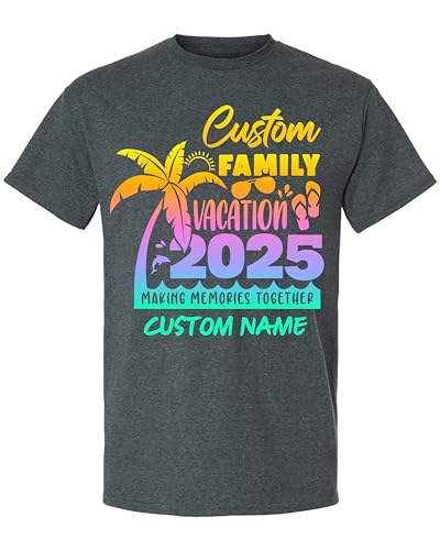 Custom Family Vacation 2025 Shirts, Matching Family Cruise T-Shirts, Perosonalized Trip 2025 T-Shirts, Group Summer Outfits - Main Image