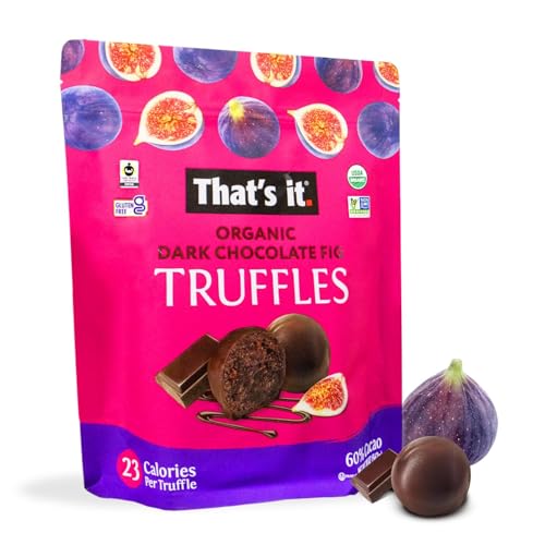 Organic Dark Chocolate & Fig Truffles. 100% Plant-Based, Gluten-F...