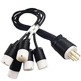 5Pin L21-30 Male to Edison Female Power Cable for Power Distro, L21-30 Power Distro Cord Applicable for Lighting/Stage/Audio/DJ, 3.5FT Power Distro Cable and Plug with UL Qualified Product