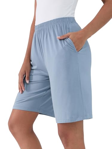 Joyaria Cooling Bermuda Shorts for Women | Bamboo Viscose Lounge Pajamas