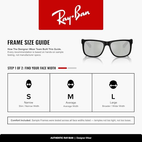 Image of Ray-Ban RB4165 Justin Classic Square Sunglasses for Men for Women