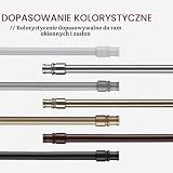 Drążek do kawiarni (czarny / 50-75 cm), karnisz od 50 do 225 cm długości, wysuwany, w wielu kolorach, do firanek bistro, lekkich zasłon