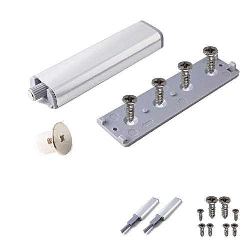 2 Cierres Expulsadores con Imán Profesionales Set COMPLETO con Tornillos | Push to Open | Abridor Toca-Toca Imantado para Puertas Armarios Muebles | MIND CARE ESSENTIALS Cover