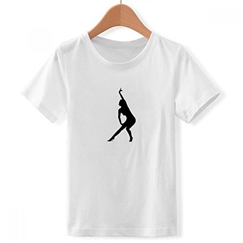 Hot Yoga T-Shirt Blanc Garçon Médium pour le Sport