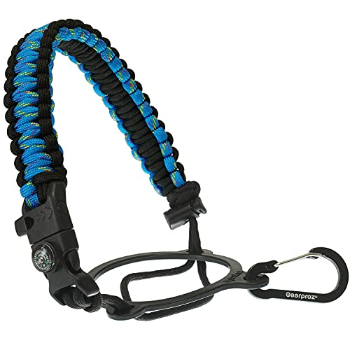 Gearproz HydroCord 1.0 Handle with Wide Mouth Ring and Carabiner, Compatible with 12-64 oz Water Bottles, Hydroflask 1.0, Iron Flask, Thermoflask & Wide Mouth 2.28