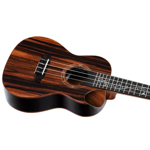 Ukulélé Concert électro-acoustique Ortega Guitars – Série Elite – housse incluse – Solid Ebony (RUET-EB) - Les Beatles, Paul McCartney, John Lennon, RIngo Starr, George Harrison Ukulélé Concert électro-acoustique Ortega Guitars - Série Elite - housse incluse - Solid Ebony (RUET-EB) – Image 8