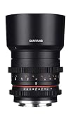 SAMYANG 14050T1.3CM 50 mm T1.3 ED AS UMC CS Objektiv für Anschluss Canon M schwarz