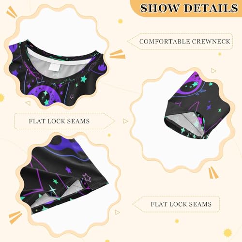 Boys Rash Guard Swim Shirt Long Sleeve UPF+ 50 Sun Shirts Quick Dry Shirt Light Cat Head for Toddler Kids3