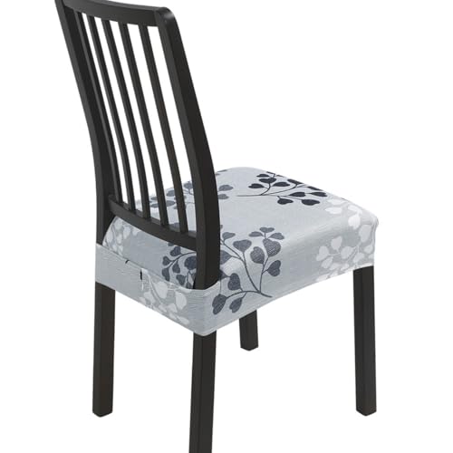 Image of SearchI Dining Chair Seat Covers Set of 4, Rear Covered, Leaf Pattern