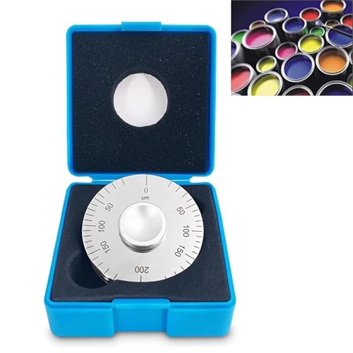 LHQYA Stainless Steel Wet Film Thickness Gauge, Paint Coating Thickness Gauge Meter Tester with Storage Box, Non-Destructive Measurement, Clear Scale, for Laboratory, Construction