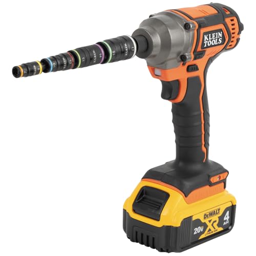 image for Klein Tools 32934M Impact Driver, 8-in-1 Metric Socket Set, 4 Flip Soc