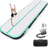Air Matte Track, Gymnastikmatte 3/4/5/6m Turnmatte Aufblasbar Tumbling Matten mit Pumpe Trainingsmatte Fitnessmatte Yogamatte für Zuhause Outdoor