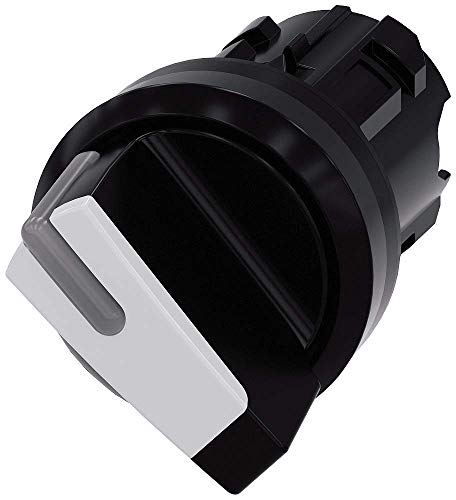 Sélecteur rotatif Siemens Sirius Atc bouton o-i momentané 45 degrés noir et blanc