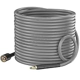 【Remarque REMARQUE】Le connecteur M22-14 mm à une extrémité est UNIQUEMENT compatible avec les pistolets de nettoyeur haute pression M22-14 mm et ne peut pas être connecté à des pistolets à raccord rapide. L'adaptateur de type clic à l'autre extrémité est compatible avec le raccord de sortie d'eau des nettoyeurs haute pression Karcher de la K-série.