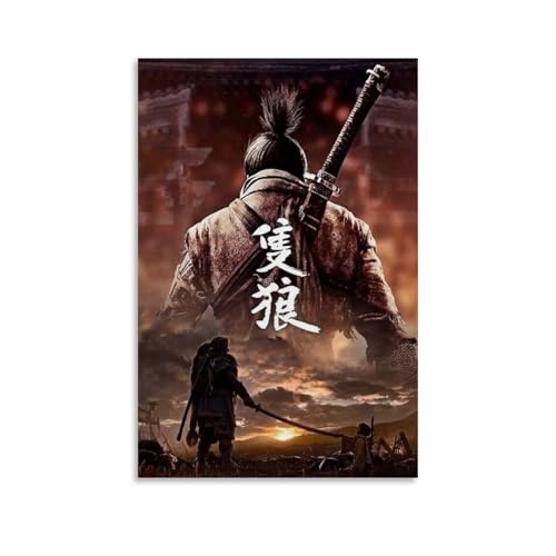 Sekiro Shadows The Twice Classic Character Art Poster Pintura Decorativa Lienzo Arte de Pared Salón Póster Dormitorio Pintura, Arte de Pared Impresión de Imagen Moderna Decoración de Habitación