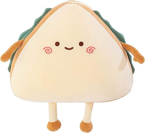 JOSON Almohada de pan sándwich de doble propósito, adecuado para sofá, automóvil, oficina y decoración del hogar (11.8 pulgadas, enojado)