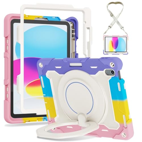 Étui iPad Pro 11 2022 rose coque silicone rigide 4e génération avec support