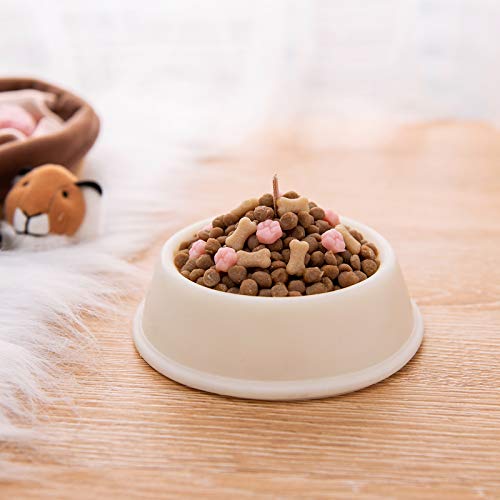 Vela perfumada Spoof Dog Food Bowl para Dia da Mentira, presente para aniversário do seu cão