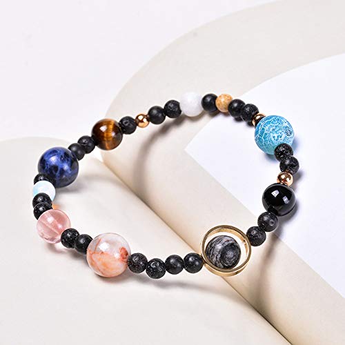 Solar System Bracelet The Eight Planets Guardian Star Earth Space Universe Galaxy Gemstone Beads Bracelet3