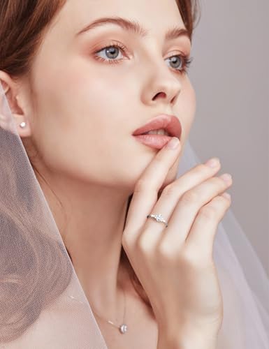 Promise Rings for Her Oval Engagement Rings for Women Dainty Gold/Silver/Rose Ring Waterproof Jewelry Gifts for Women Size 5-103