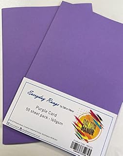 DALTON MANOR Coloured Card A4 160GSM Purple - 50 Sheet Pack