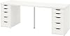 Desk, white, 200x60 cm, LAGKAPTEN, ADILS