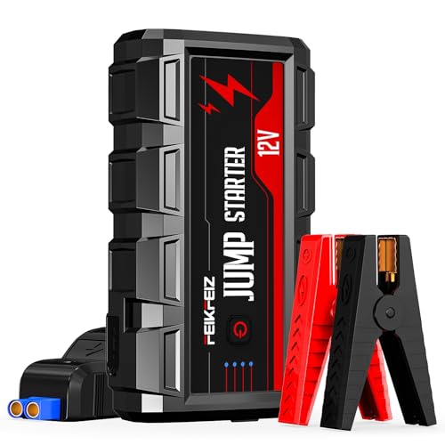 FEIKFEIZ Booster Batterie, 6000A 26800mAh Jump Starter, Démarrage de Voiture (Tout Gaz ou 10,0 L...