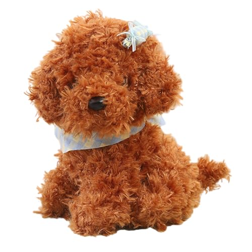 BIUBIULOVE 8inch Dog Plush Stuffed Animal, Stuffed Dog Plush Toy, Great Gift for Kids Home Recor (Brown)