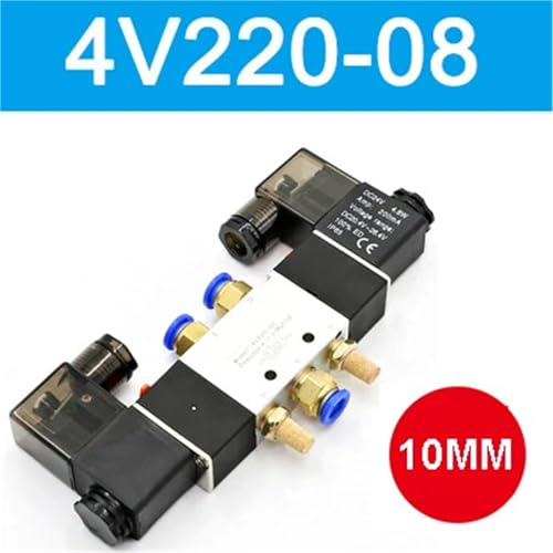 Électrovanne 4V220-08 distributeur pneumatique double bobine AC220V filetée 1/4 - 3