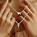 LUNADORN Cross Necklace, Layered Initial Necklaces for Women,Dainty 18K Real Gold Plated Heart Initial Necklace, Cross Necklace, Personalized Gifts for Women Teen Jewelry