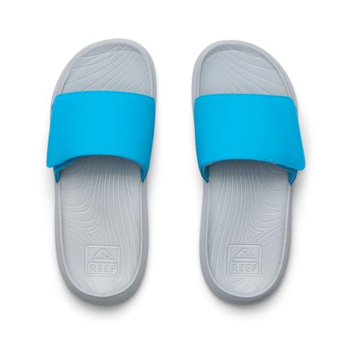 REEF Boys Sandals, Kids Salty Slide, Grey/Blue, 4 by REEF - Used condition - Image 5
