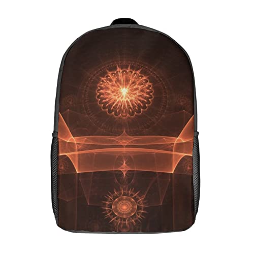 Mochila impermeable de viaje con estampado 3D y gran capacidad de 17 pulgadas