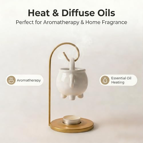 Diffuseur parfumé et brûleur de cire en céramique artisanale - 8