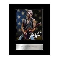 Bruce Springsteen Signed Mounted Photo Display Professionally mounted 10x8 inch Photo display with caption. Perfect gift, ready to be framed. High quality photographic print applied to a 1.5mm thick black bevelled mount. The autographs are Digitally ...