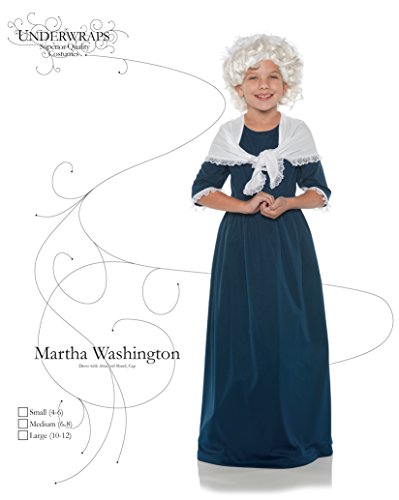 Disfraz infantil Martha Washington talla Small miniatura 2