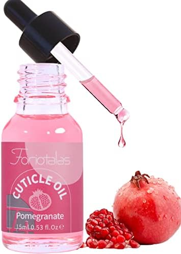 Foriotalas Cuticle Oil for Nails,Jojoba Nail Cuticle Oil for Manicure Contain Vitamin B&E,Solar Hydrating Oil Strengthens Nail Conditioner,Natural Cuticle Oil Prevents Hangnails & Chapped-Pomegranate