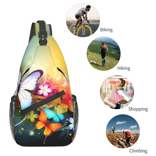 Bolso cruzado deportivo con mariposa negro miniatura 6