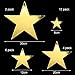Boao Gold Cardboard Stars Star Cutouts Hanging Glitter Foil Star Metallic Star Cutouts (6cm/ 12cm/ 20cm/ 30cm) and 50m Nylon Beading Fishing Line Star Decorations(Gold, 24 Pcs)