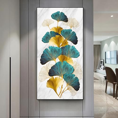 Cadre intérieur Ginkgo toile d'art moderne haut de gamme 40x85