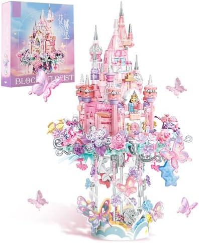 Building a Brick Flower Bed: 5 Surprising Products You'll Love 7 MEIEST Flower Castle Building Blocks Set,Dream Castle On a Cloud Particle Construction Building Bricks Toy,Flowers Butterfly Star Castle Home Decoration