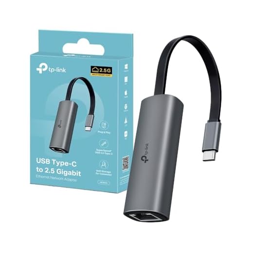 TP-Link UE302C Adattatore Ethernet USB C a 2.5 Gigabit Ethernet, Plug & Play, Design Compatto e Portatile, Windows 11/10/8.1/8/7, MAC OS, iPadOS,Chrome OS, Linux OS e iOS