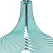 Elegant Designs LT3214-BLU Glass Table Lamp with Fabric Shade, Light Blue