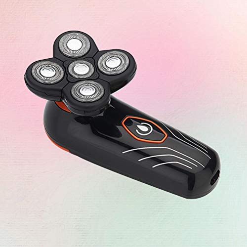 Lurrose À prova d'água recarregável 5 cabeças flutuante masculino barbeador elétrico barba aparador